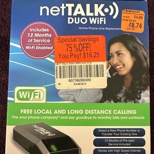 netTalk DUO Wi-Fi Makes Home Phone Service Affordable New and Sealed